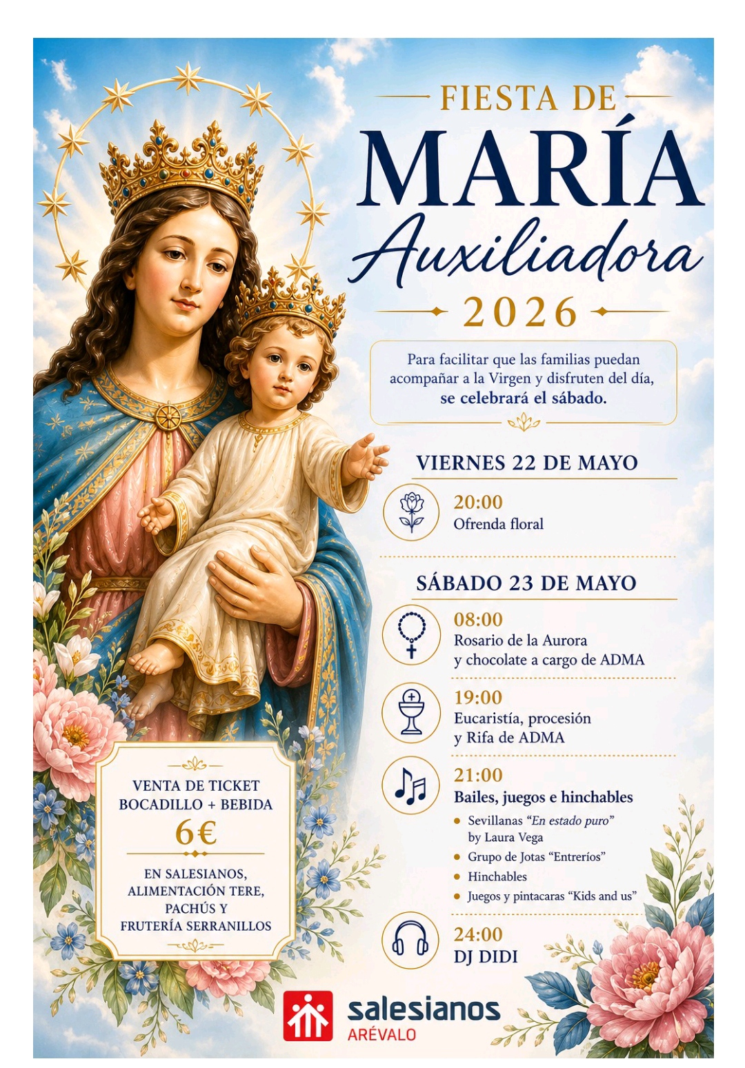 Cartel Oficial de la Fiesta de María Auxiliadora 2026